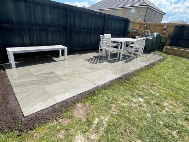 Kandla grey indian sandstone patio