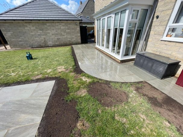 Kandla grey indian sandstone patio
